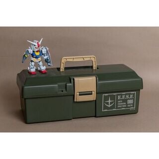 【鋼彈Gundam】收納工具箱 地球聯邦 軍綠 模型 [Gundam Gundam] Storage Toolbox Earth Federation Army Green Model