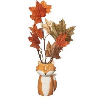 [SECOND LOOK]英國雜貨 狐狸造型 療癒感 小花瓶 [SECOND LOOK] British miscellaneous goods, fox shape, healing feeling, small vase