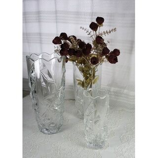 朗旭玻璃 冰晶花瓶 北歐風玻璃花瓶 透明花瓶 花瓶擺件 大 中 小 三尺寸 Langxu Glass Ice Crystal Vase Nordic Glass Vase Transparent Vase Vase Decoration Large Medium Small Three Sizes