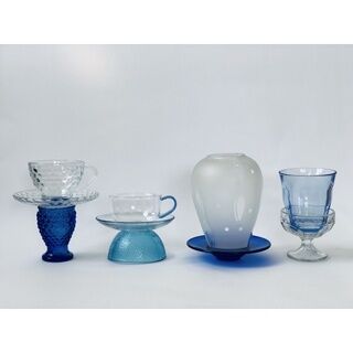 「二手復古」早期MIT 半霧面花瓶&全透明玻璃花瓶 "Second-hand retro" early MIT semi-matte vase & full transparent glass vase