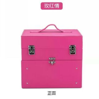 艾小美🎀美甲工具箱大號手提多層專業半永久化妝師紋繡美甲箱特價 Ai Xiaomei 🎀 Nail Art Toolbox Large Portable Multi-layer Professional Semi-permanent Makeup Artist Embroidered Nail Art Box Special Offer