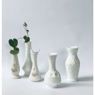 「老件」早期MIT製造牛奶玻璃花瓶 "Old Piece" Early MIT-made milk glass vase