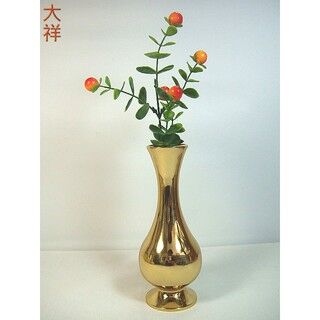 【大祥藝品店】※藝術擺件–銅製 迷你花瓶 供佛 供花  居家擺飾 製造 [Daxiang Art Store] ※Art Ornament - Copper Mini Vase For Buddha, For Flowers For Home Decoration Manufacturing