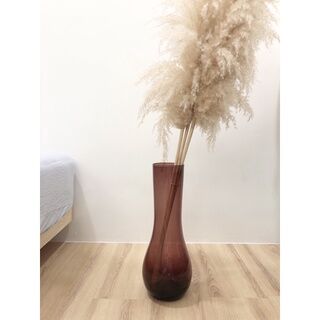北歐設計-勃根紅簡約曲線漸層色花瓶 Scandinavian Design-Bergen Red Simple Curve Gradient Vase