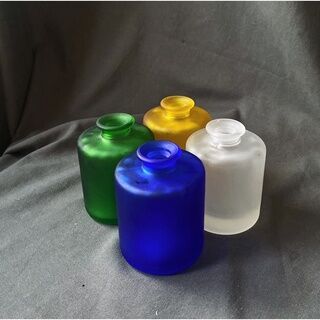 {{ 老叢 }}⚱️早期外銷霧面幾何玻璃花器  圓柱 圓錐 {{ Lao Cong }}⚱️Early export matte geometric glass vase Cylinder Cone