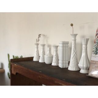 白瓷牛奶花瓶 老物 植物 花器 White Porcelain Milk Vase Old Object Plant Flower Vessel