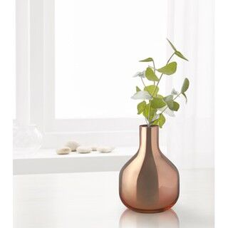 IKEA UPPGJORD 花瓶, 紅銅色 全新商品 婚禮佈置 口吹玻璃；每一個花瓶都是由專業工匠親自塑形 IKEA UPPGJORD Vase, red copper New item Wedding settings Mouth-blown glass; each vase is personally shaped by expert artisans