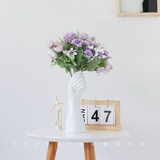 【今日下殺】北歐風ins陶瓷花瓶裝飾 客廳工藝品擺件 創意簡約藝術插花瓶 [Today's kill] Nordic style ins ceramic vase decoration living room handicraft decoration creative minimalist art vase