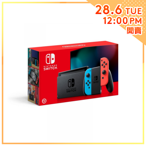 Nintendo Switch 遊戲主機 [電池持續時間加長型號] [紅藍色]【夏日激賞祭】