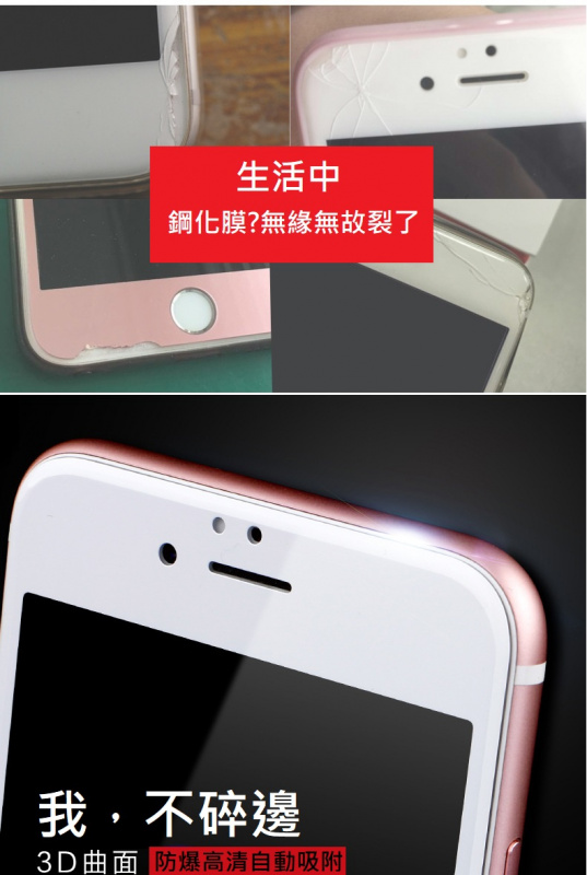 iphone 3D曲面全覆蓋碳纖維鋼化玻璃保護膜