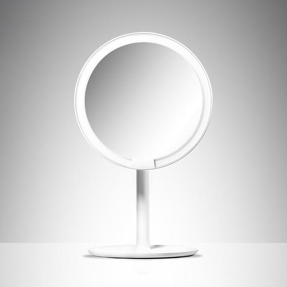 小米 AMIRO高清日光LED化妝鏡MINI 系列-充電版，USB充電，一鍵調節低中高三種亮度