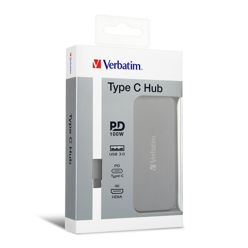 Verbatim - Type C 擴展器連PD 100W, HDMI及USB3.0