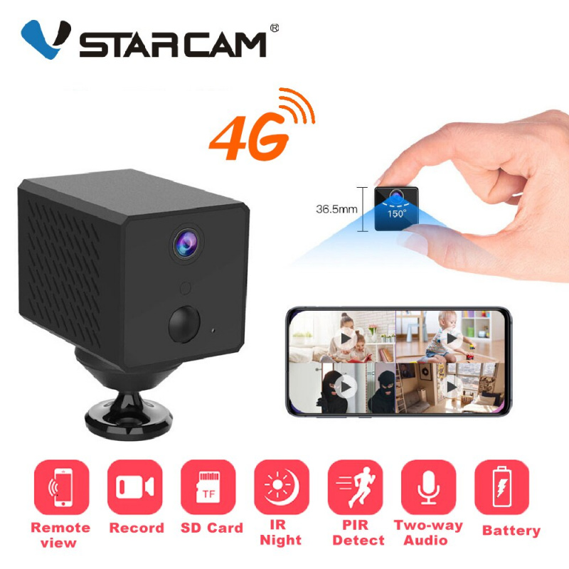 相機電池Vstarcam 1080P 4G 迷你攝像機 IP 2600mAh 可充電電池 Wifi 紅外夜間監控家庭安全攝像機