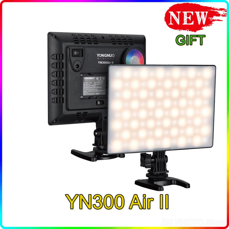 攝影戶外永諾YN300 Air II遙控攝影led補光燈RGB全彩輕薄相機直播戶外拍攝柔光