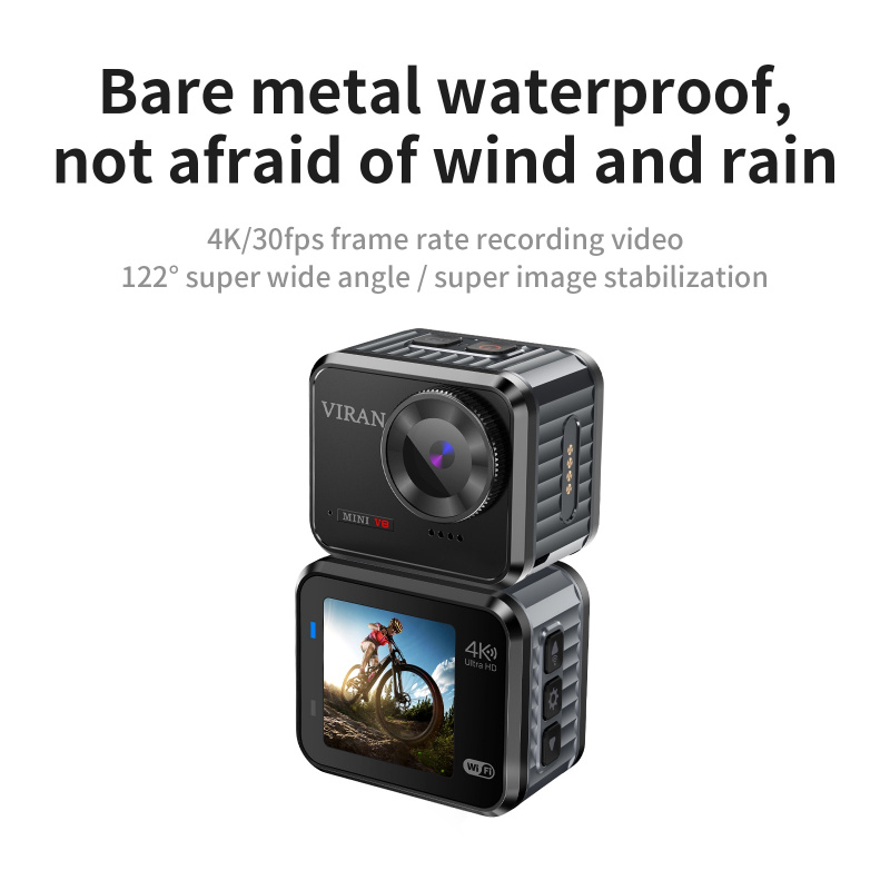 水下相機2022 運動相機 4K 30fps 高清 1080P 20MP 10M 機身水下 WiFi 170D 頭盔視頻錄製迷你相機運動 DV 攝像機
