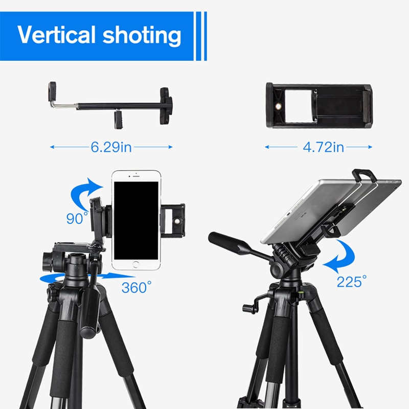 攝影脚架67 英寸相機三腳架專業攝影三腳架支架帶手機支架便攜式旅行三腳架適用於佳能索尼尼康相機