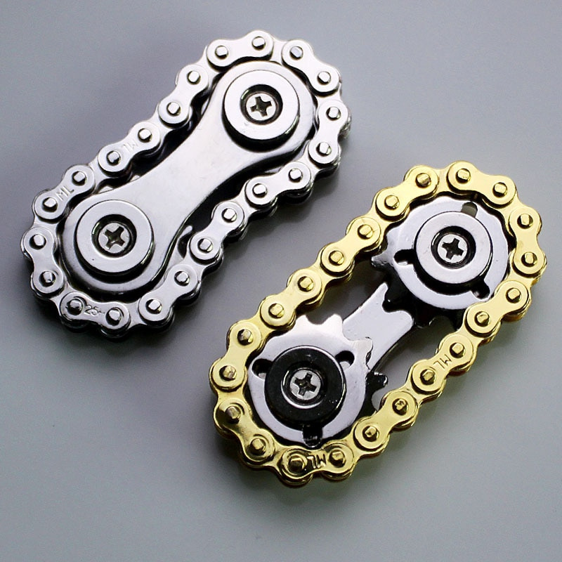 陀螺鏈輪飛輪指尖陀螺鏈金屬玩具抗應力 Figets Spinner Popite Antistress Spiner Simpl Dimmer 自行車 DIY