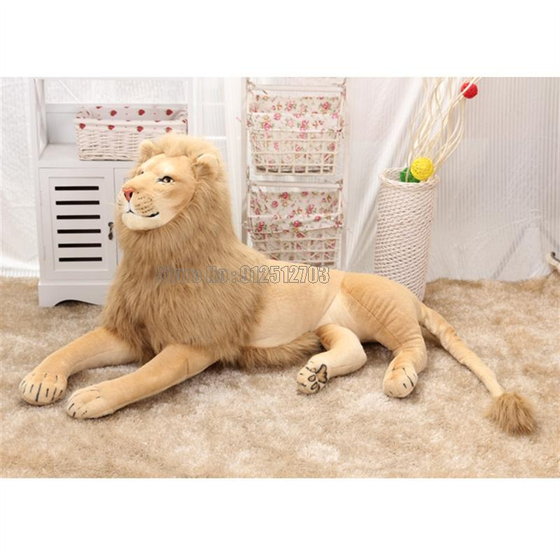仿真動物大号酷躺狮子抱枕活泼仿真动物模型儿童坐骑家居摆件毛绒公仔儿童礼品玩具