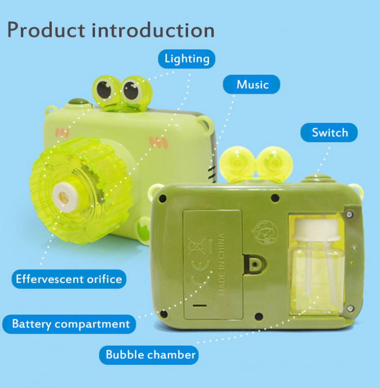 吹泡泡2021新款儿童玩具卡通动物泡泡机灯光音乐自动吹泡泡相机儿童礼品玩具