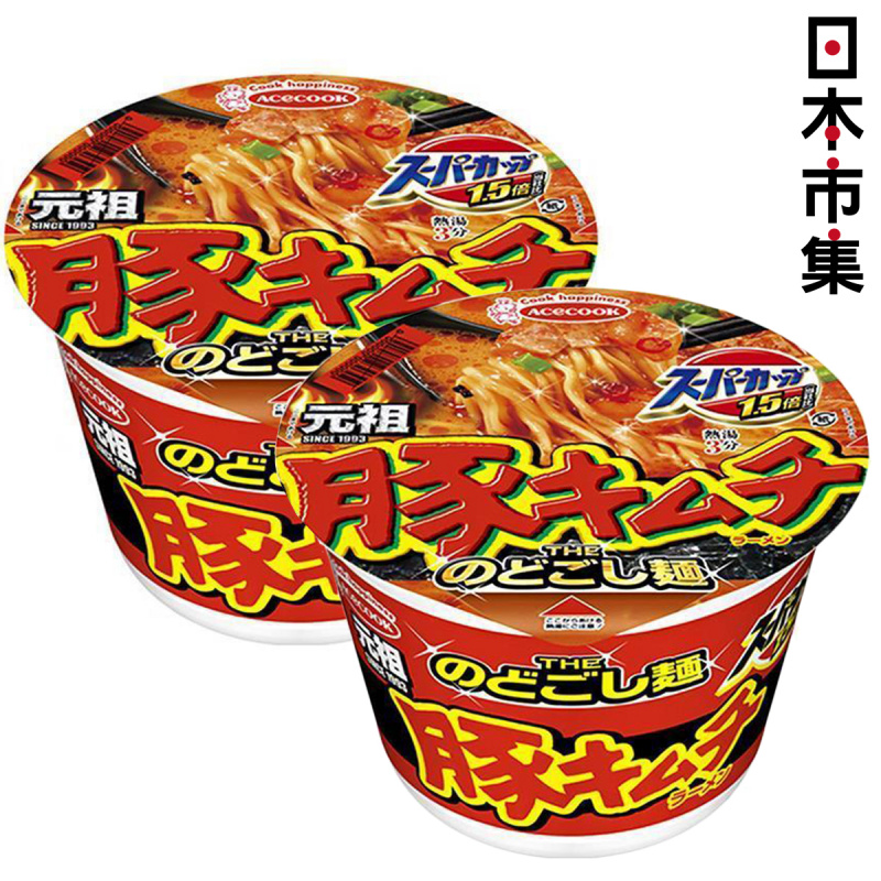 日版Ace Cook 超級杯麵 1.5倍 豬肉泡菜拉麵 107g (2件裝)【市集世界 - 日本市集】