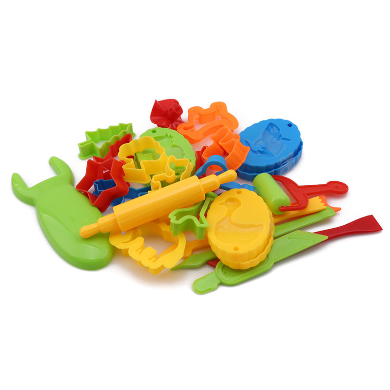 粘土玩具23 6 件教育橡皮泥模具造型粘土套件粘液玩具儿童塑料玩面团工具套装 DIY 儿童刀具模具玩具
