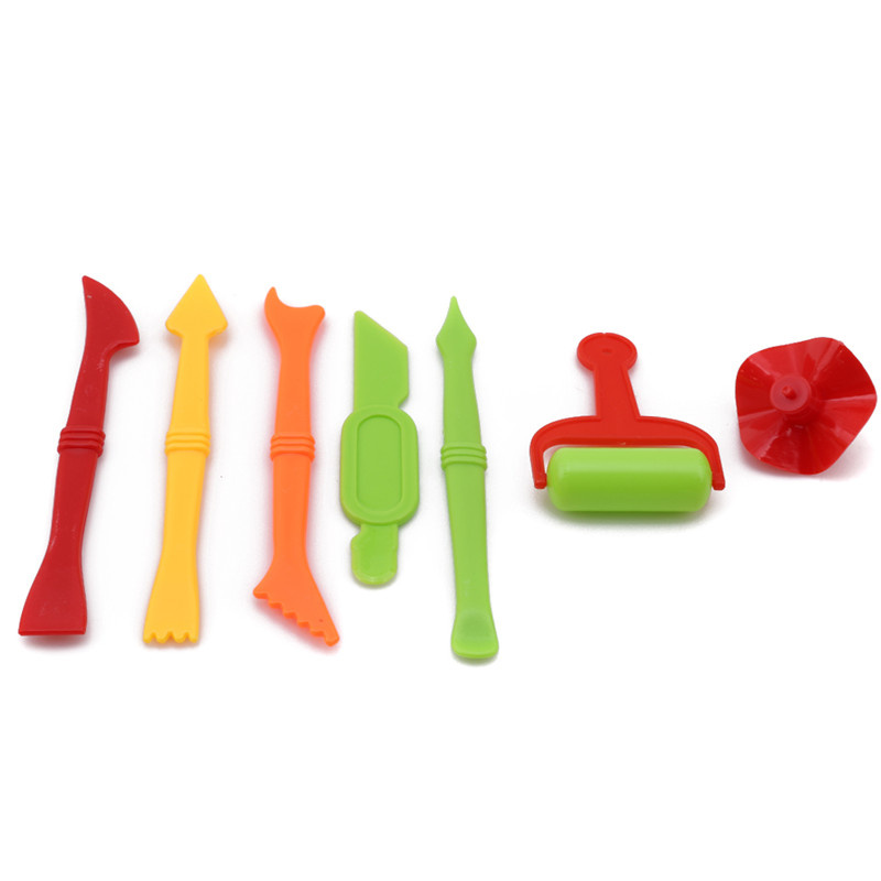 粘土玩具23 6 件教育橡皮泥模具造型粘土套件粘液玩具儿童塑料玩面团工具套装 DIY 儿童刀具模具玩具