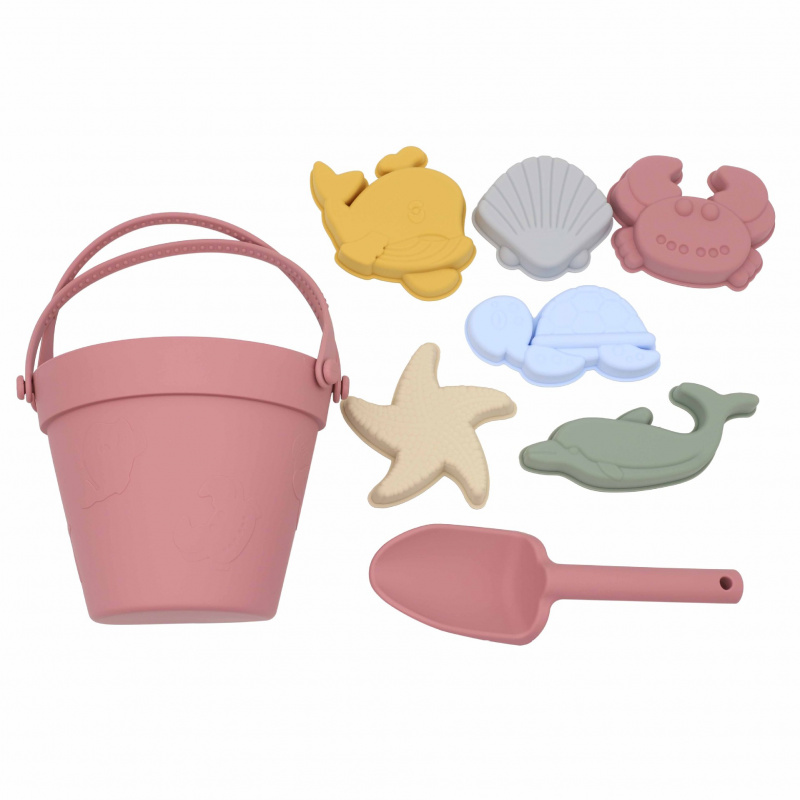 粘土玩具儿童夏季玩具带可爱动物模型Ins海边沙滩玩具橡胶沙丘沙模工具套装婴儿沐浴玩具儿童游泳玩具