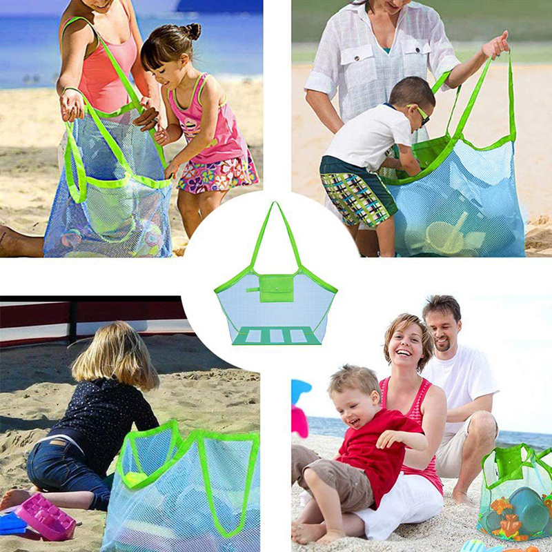 粘土玩具便携式婴儿海洋收纳网袋儿童儿童沙滩沙玩具网袋水上乐趣运动浴室衣服毛巾背包