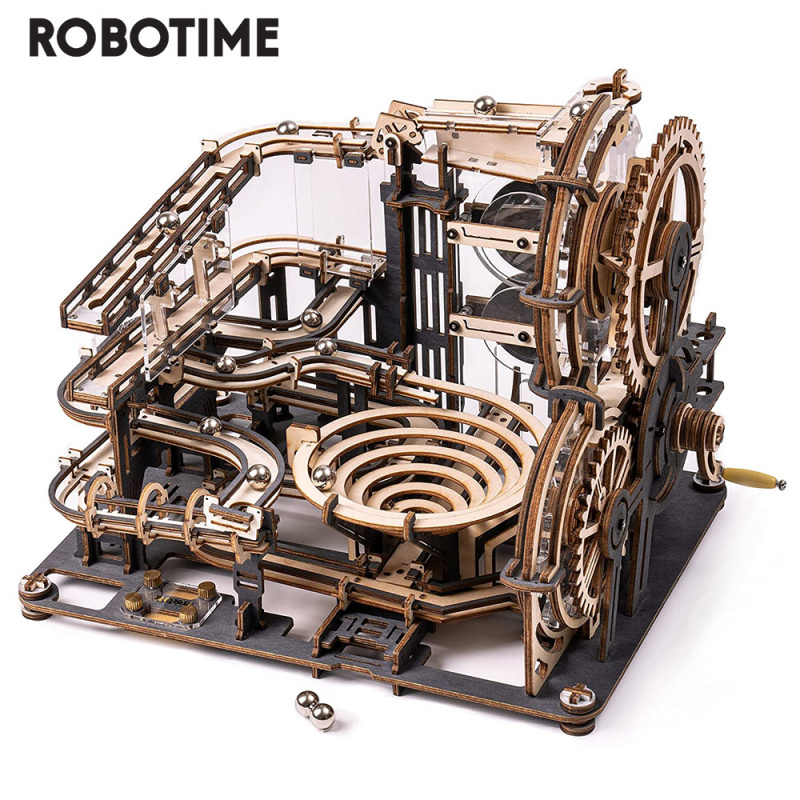 模型玩具Robotime Rokr 5 种大理石跑步套装 DIY 木制模型积木套件组装玩具儿童礼物成人 LGA01 Dropship