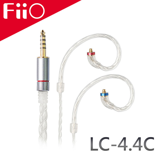 FiiO LC-4.4C 純手工編織高純度單晶銅鍍銀MMCX耳機升級線(4.4mm)