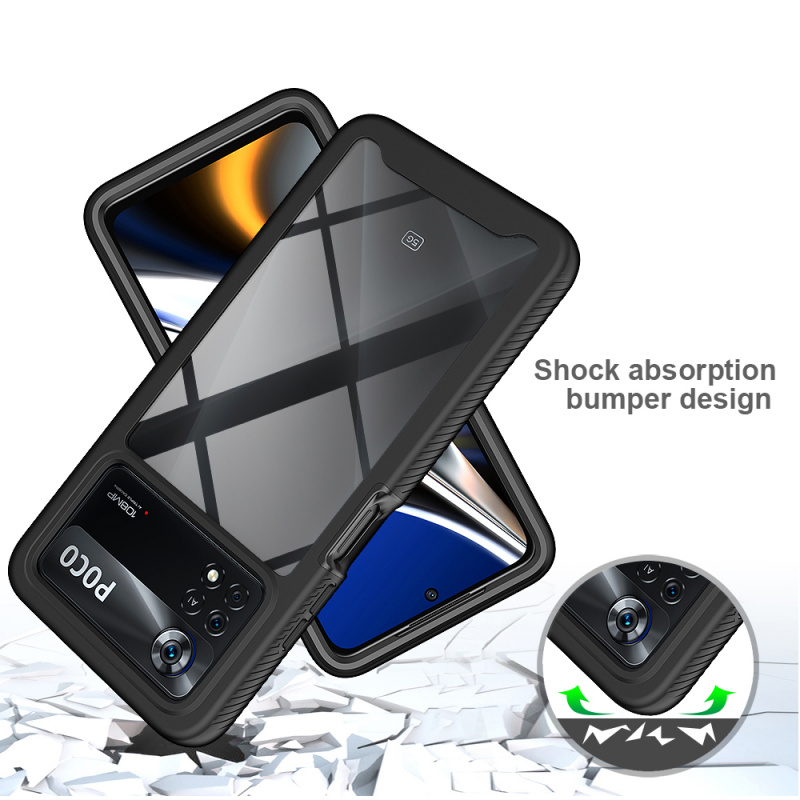 手機殼For Poco X4 Pro 5G Case Shockproof Hybrid Armor Clear Phone Cover Funda Poco X4 Pro 5G X3 Pro M3 F3 Xiaomi Redmi Note 11 Pro
