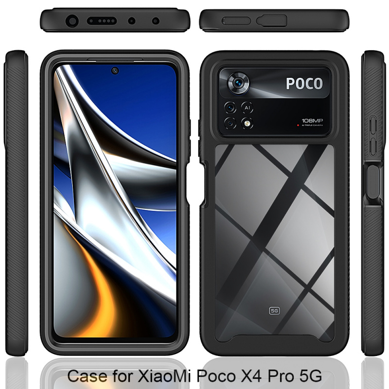 手機殼For Poco X4 Pro 5G Case Shockproof Hybrid Armor Clear Phone Cover Funda Poco X4 Pro 5G X3 Pro M3 F3 Xiaomi Redmi Note 11 Pro
