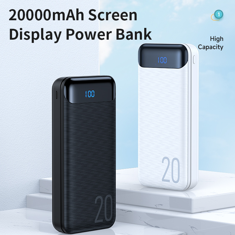 手機電池KIVEE Power Bank 20000mAh PT25 Portable Charging Poverbank Mobile Phone External Battery Fast Charge Powerbank for iPhone Huawei