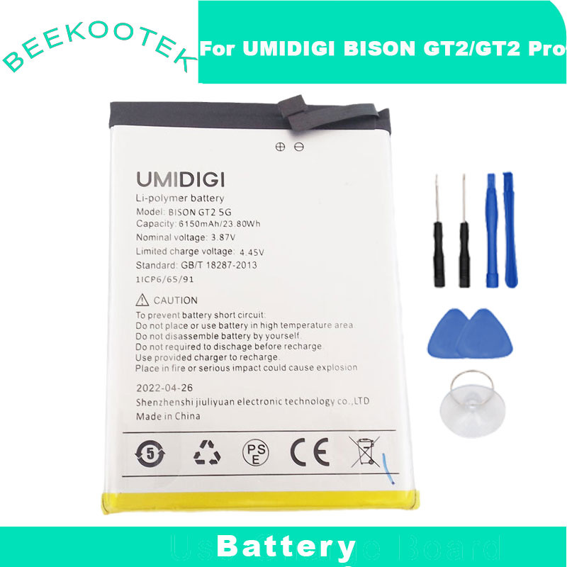 手機電池Original UMIDIGI BISON GT2 Battery Inner Built Cellphone Battery Repair Repalcement Accessories For UMIDIGI BISON GT2 Pro Phone