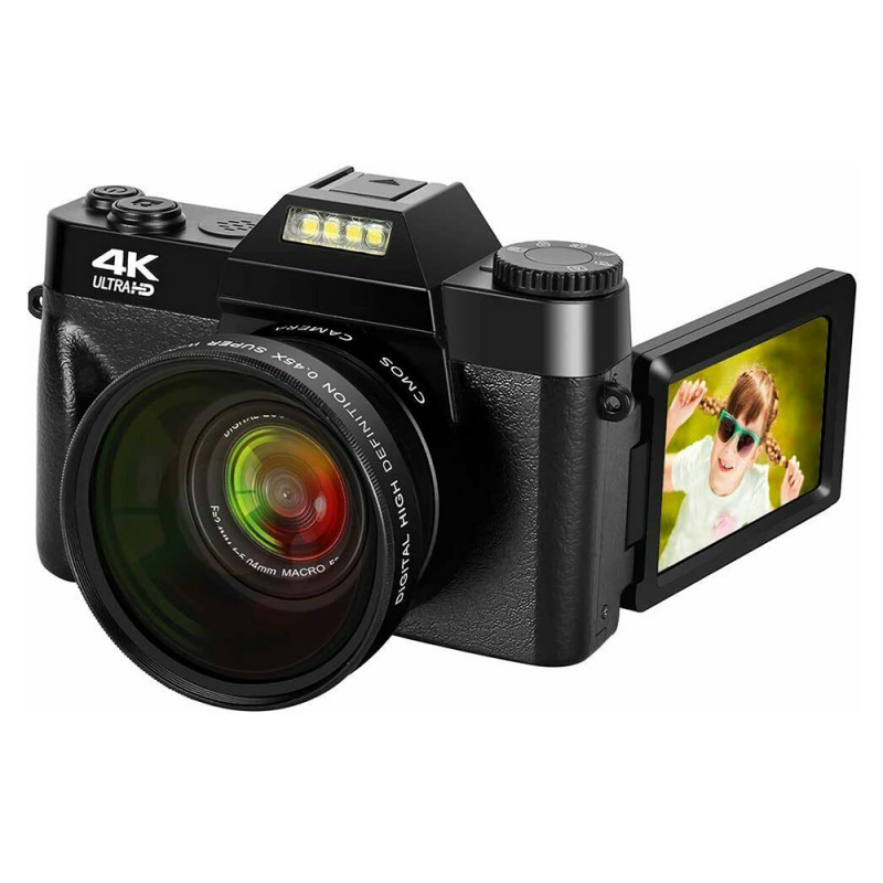 數碼相機 48MP 4K 相機 Vlogging 相機適用於 YouTube 30FPS WI-FI 16XZoom 攝像機 攝錄一體機 2021 新記錄相機