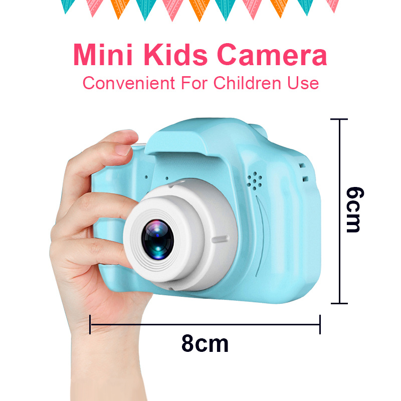 迷你卡通兒童照片相機 2 英寸高清屏幕兒童數碼相機錄像機攝像機玩具兒童生日禮物