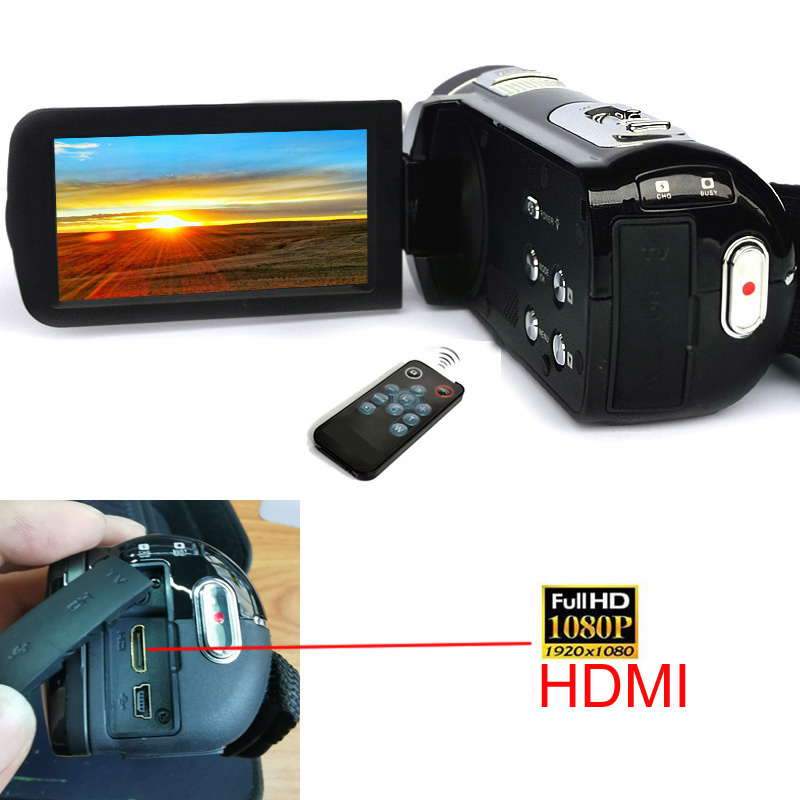 新款數碼相機帶 3.0 英寸旋轉屏幕便攜式高清攝像機帶鋰離子電池禮物 DVR DV