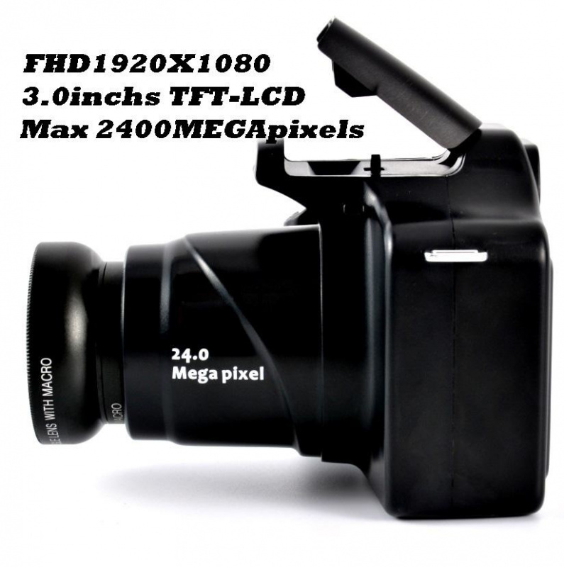 專業 18 倍高清無反光鏡數碼相機 1080P 3.0 英寸液晶屏 Tf 卡數碼相機攝影