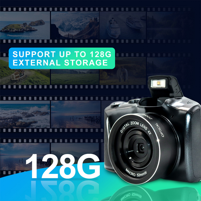 4K 高清 4800 萬像素數碼相機入門無反數碼相機防抖相機帶 32GB TF 卡，適合新手家庭