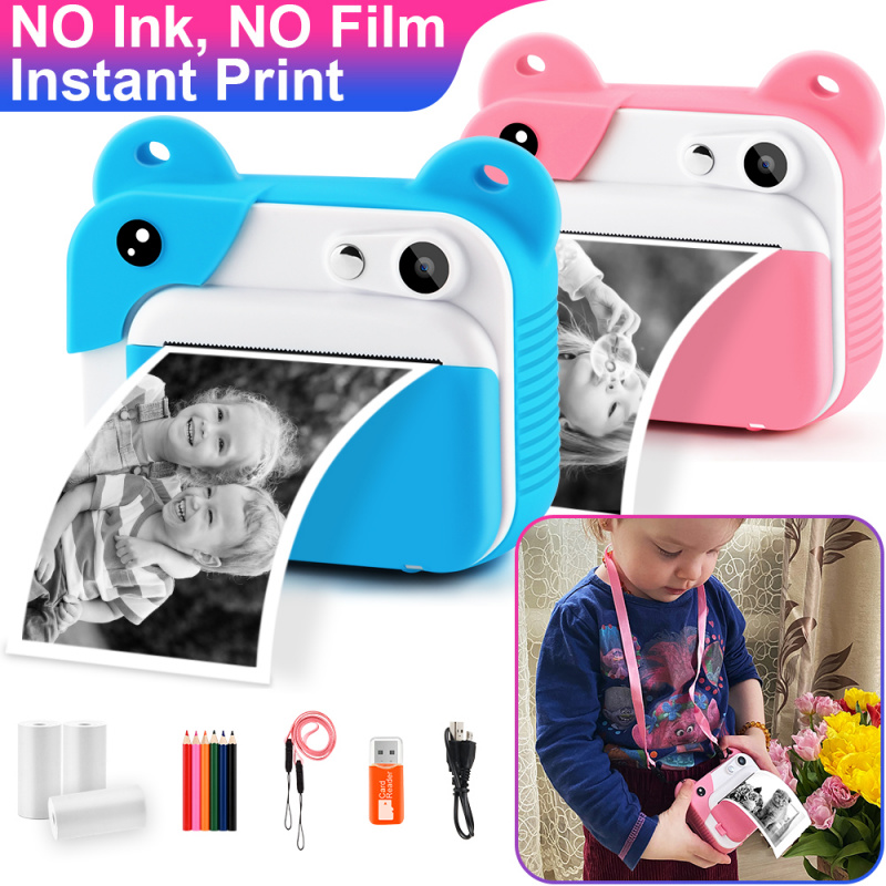 Prograce Kid Instant Print Camera Thermal Printing Camera Digital Photo Camera Girls Toy Child Camera Video Boy