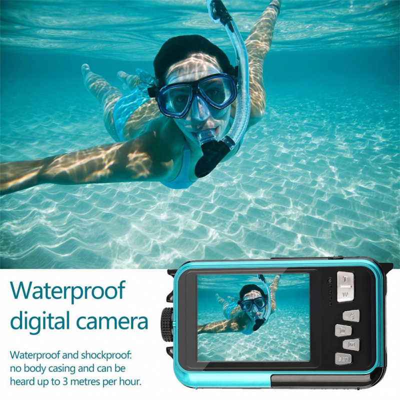 2.7 英寸運動相機 1080 60fps 24mp 防水防震記錄運動數碼相機