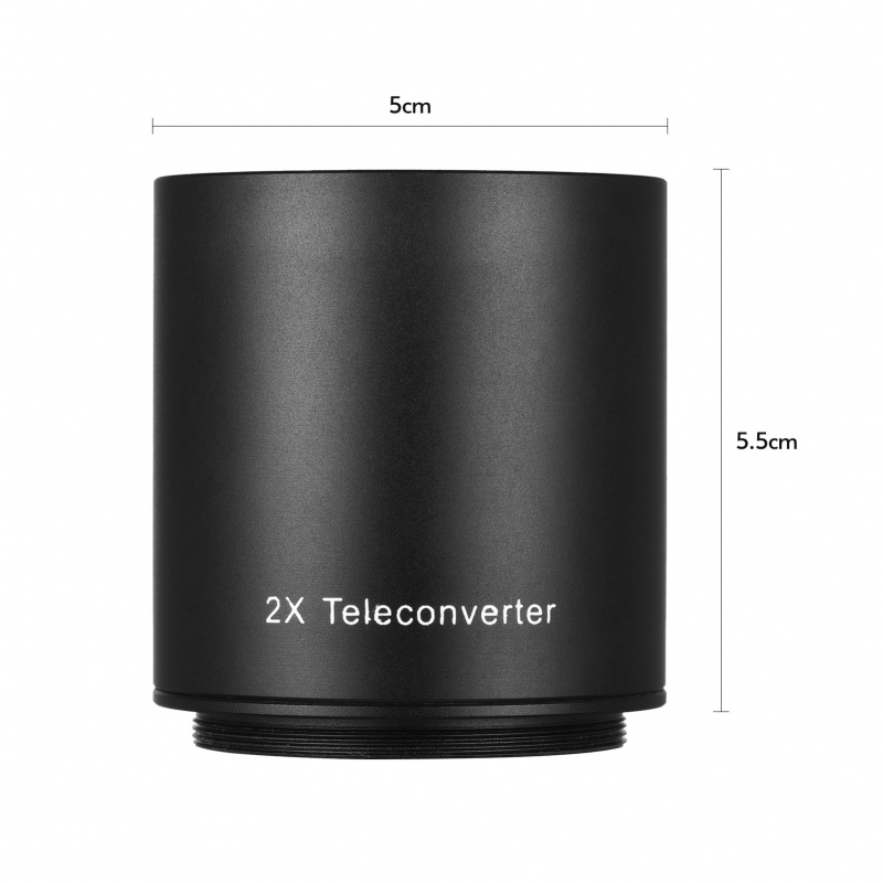 2X 長焦鏡頭金屬長焦放大鏡頭，適用於 T 接口 420-800mm 500mm 800mm 900mm 650-1300mm 長焦鏡頭