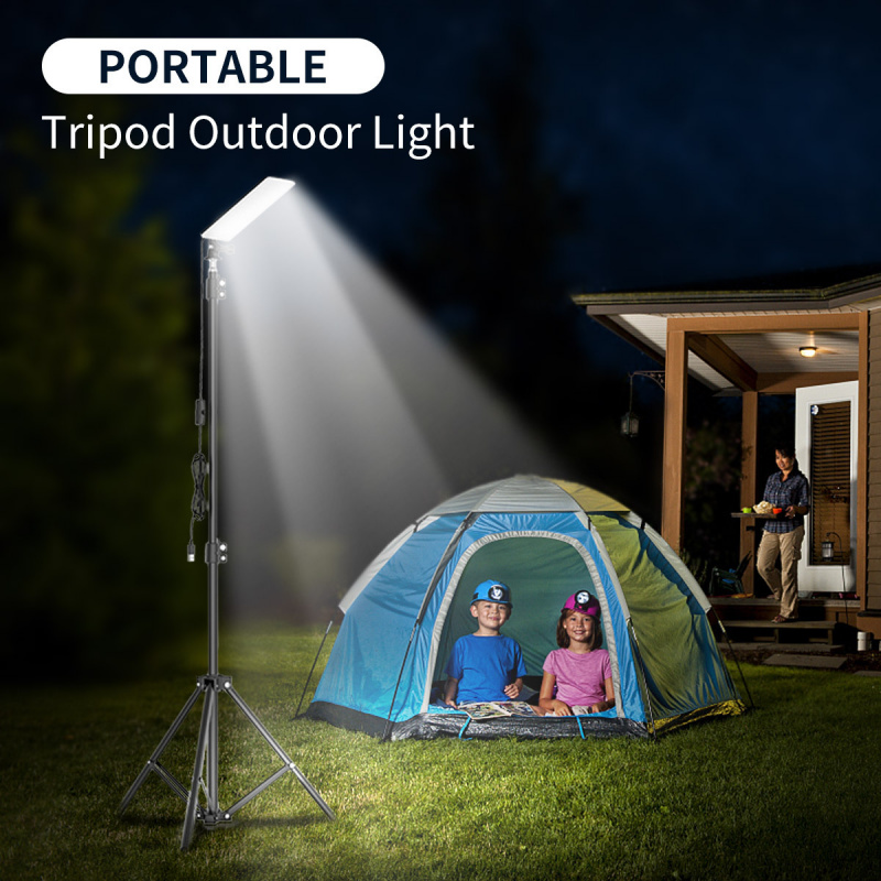 视频灯 LED 自拍灯 LED 灯摄影灯带三脚架，适用于户外野营野餐直播视频照片
