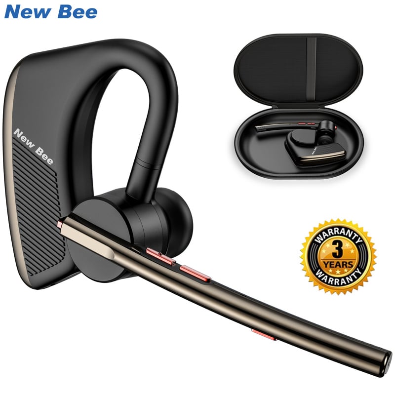 藍牙耳機New Bee M50 Bluetooth 5.2 Headset Wireless Earphones Headphone with Dual Mic Earbuds Earpiece CVC8.0 Noise Cancelling Hands-free