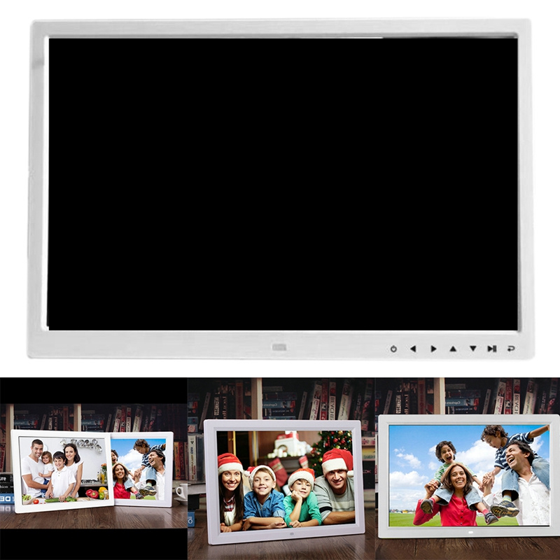 17 英寸 TFT-LCD 高清數碼相框分辨率 1440X900 幻燈片時鐘遠程桌面電影播放器