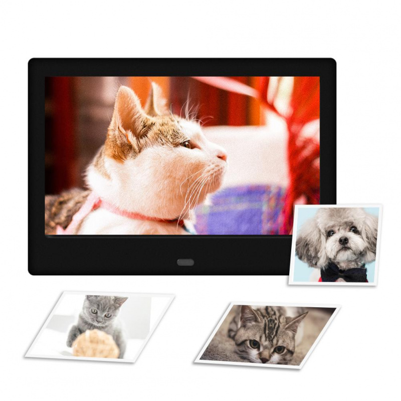 Digital Photo Frame 7 inch Electronic Picture Frame Calendar with Remote Control Support SD MS MMC and Other memory Cards