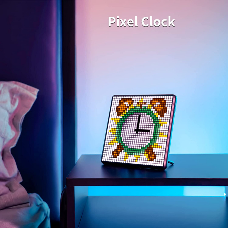 Divoom Pixoo Max 數碼相框帶 32 32 像素藝術可編程 LED 顯示板、聖誕禮物、家居燈飾