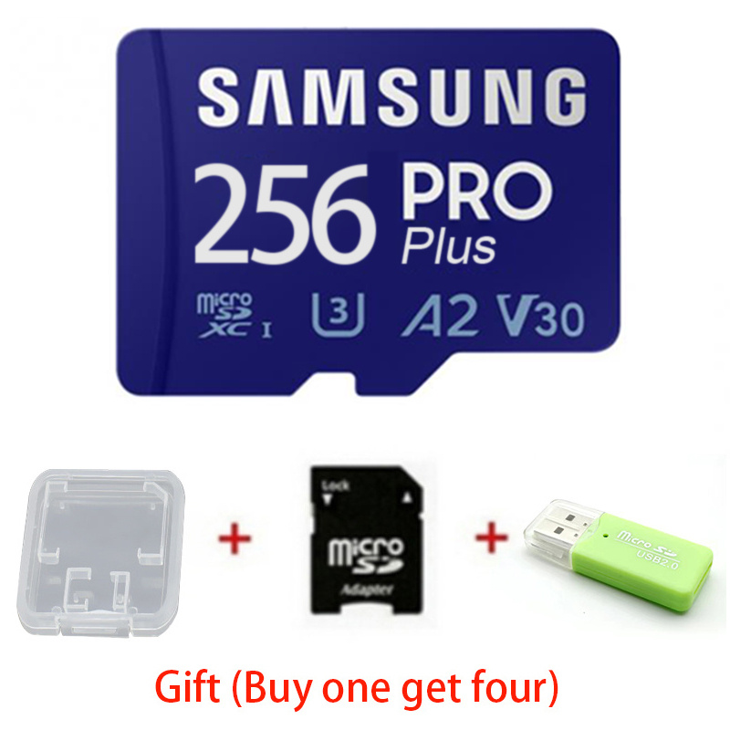 三星 Pro Plus 存儲卡 512GB 256GB 128GB U3 V30 A2 高速 10 級 TF 卡 UHS-I 64GB U1 A1 V10 EVO PLUS Micro SD 卡