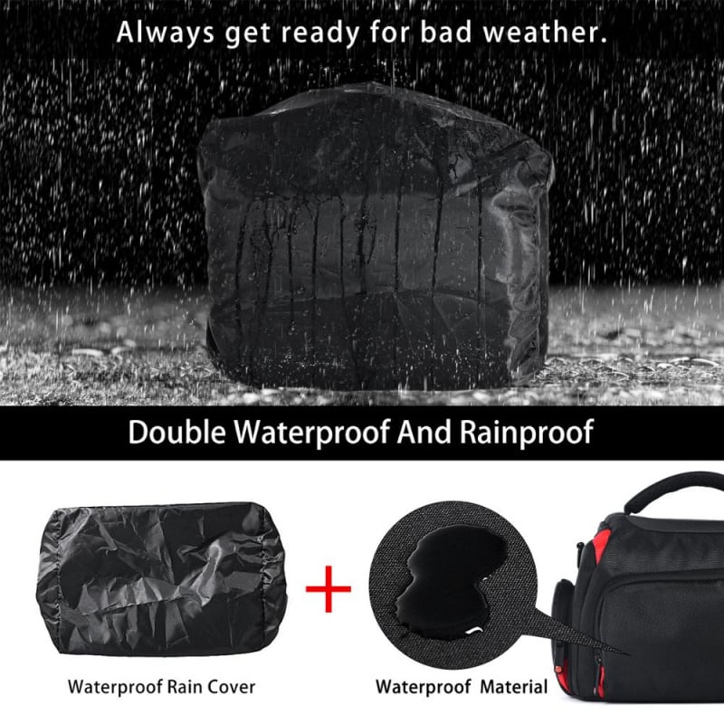 fosoto Professional DSLR Camera Bag Waterproof Digital Camera Shoulder Bag Video Camera Case For Sony Lens Canon Nikon Po