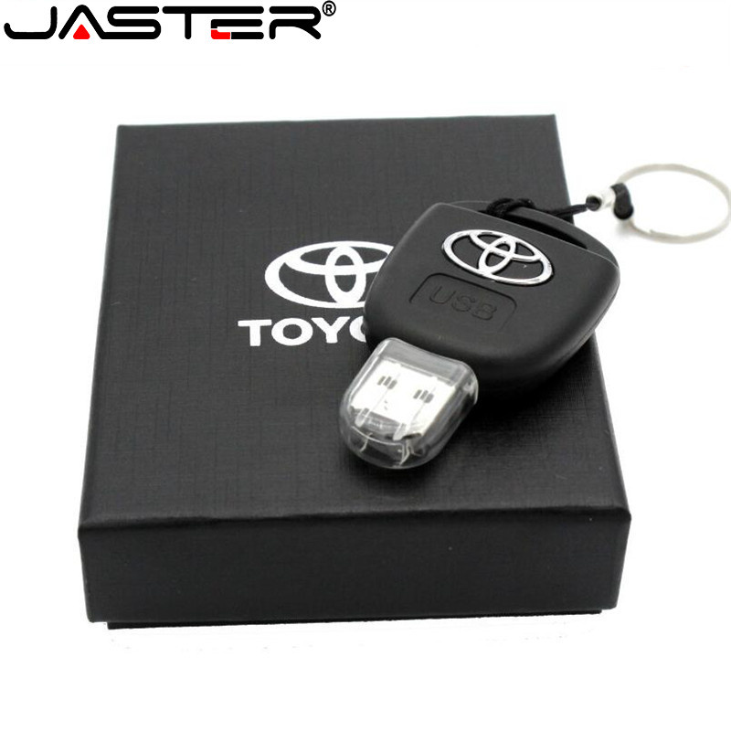 JASTER 汽車鑰匙 Toyota USB 2.0 閃存盤 16GB 32GB 64GB 個性化筆式驅動器 USB 記憶棒原裝禮品盒存儲設備